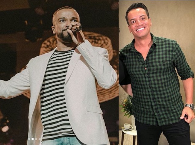 Alexandre Pires ‘bate boca’ com Leo Dias ao vivo em programa de TV: “Você errou”