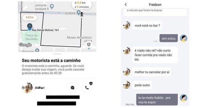 Empresa se pronuncia após motorista de App se recusar a levar passageiro homossexual 