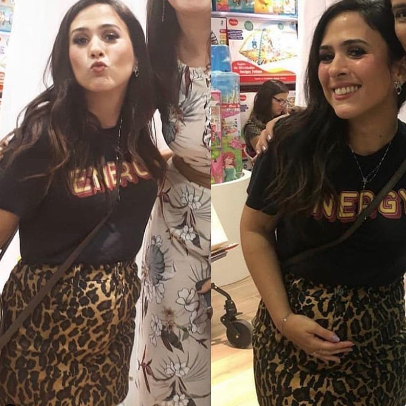 Tatá Werneck exibe barriguinha de grávida pela primeira vez 