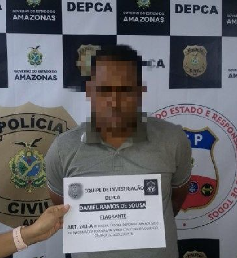Em Manaus, homem é preso após compartilhar pornografia infantil em mensagens de app 