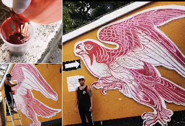 Homem pinta muro de escola com sangue humano 