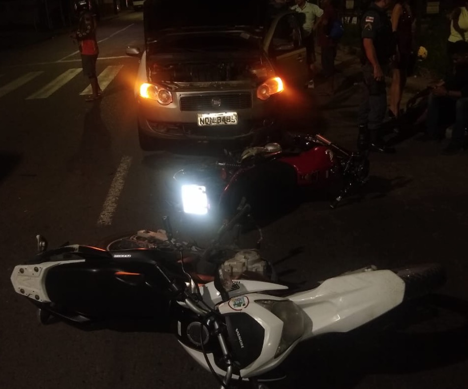 Embriagado, motorista arrasta motocicletas e atropela vítima de outro acidente em Manaus