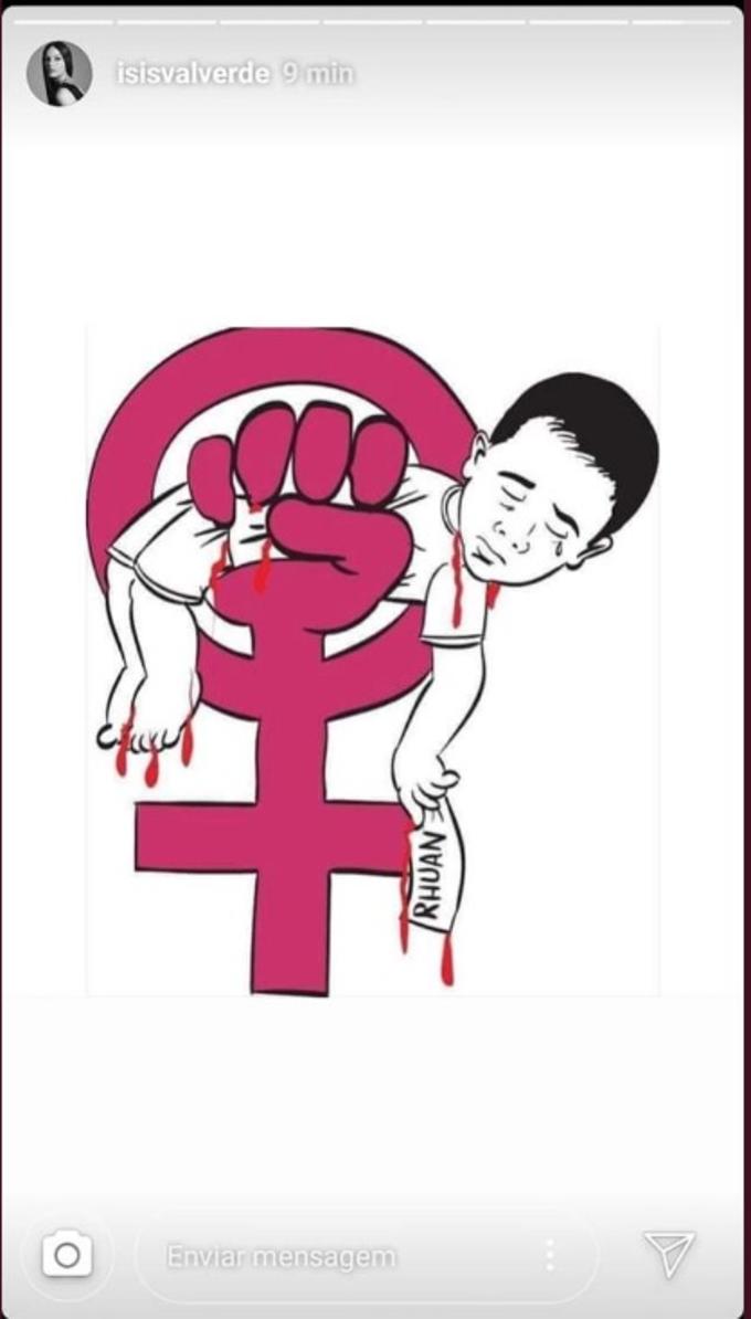 Após ser detonada na web, Isis Valverde fala sobre foto que liga feminismo à morte de Rhuan