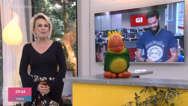 Ao ser questionado por Ana Maria Braga, repórter diz preferir peitoral depilado