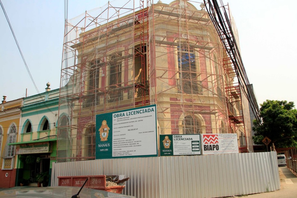 Restauro da Biblioteca Municipal de Manaus tem 20% das obras concluídas 