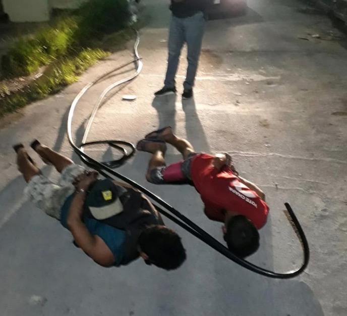 Em Manaus, dupla é presa suspeita de furtar cabos de cobre avaliados em R$ 12 mil