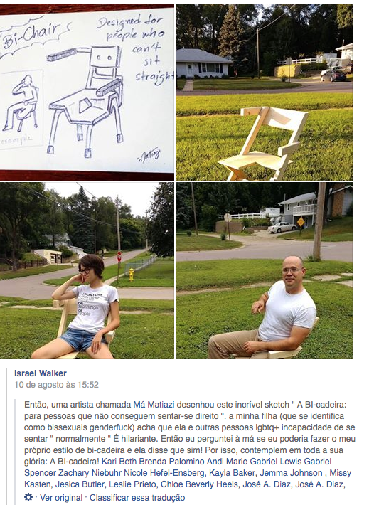 'Cadeira Bissexual' projetada por brasileira ganha destaque internacional; entenda
