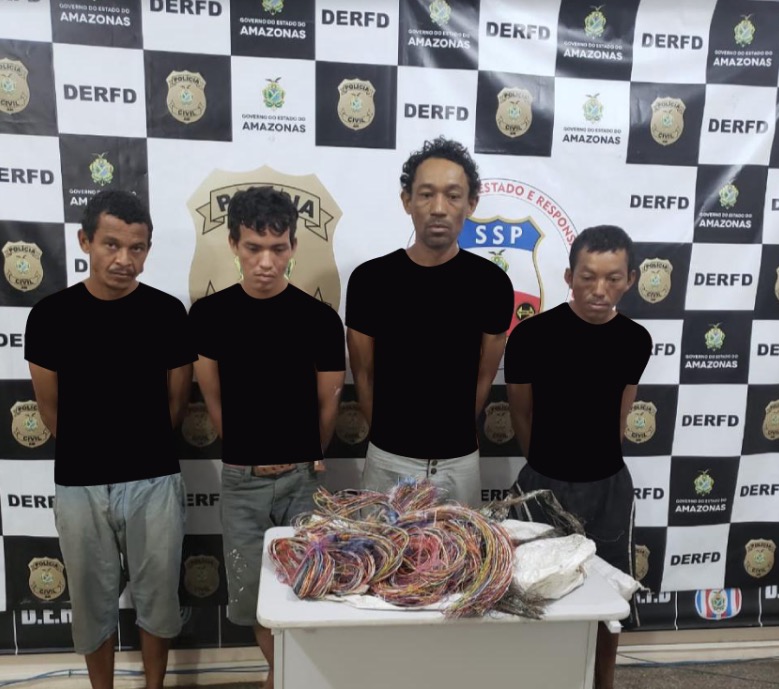 Grupo suspeito de furtar fios de cobre de empresa telefônica é preso em Manaus