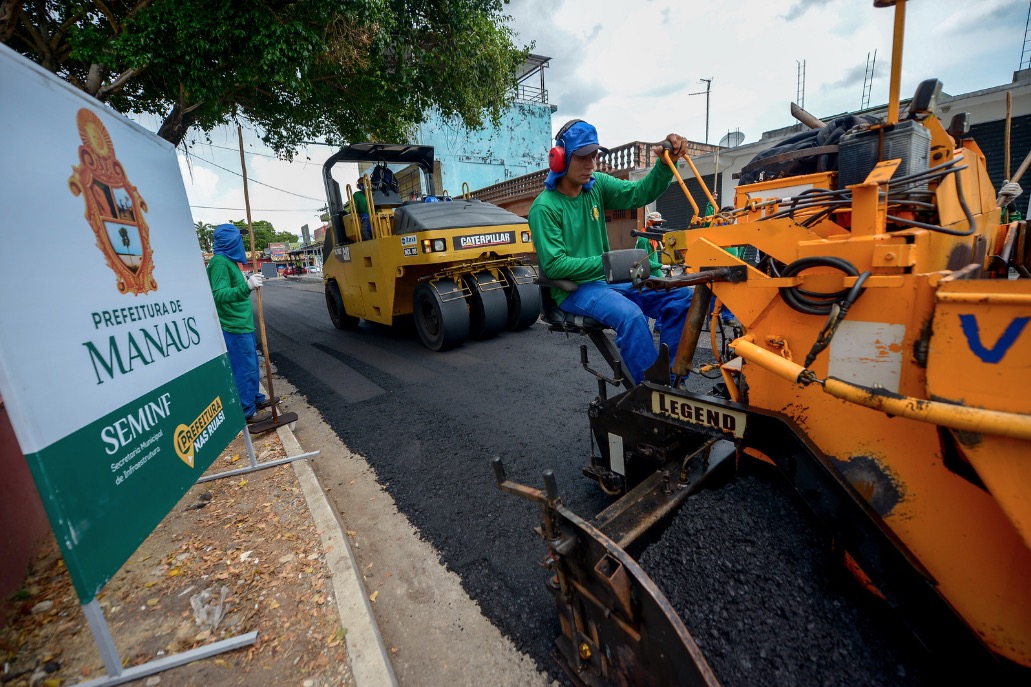 Após quase 100 Km de vias recapeadas em Manaus, prefeitura lança nova fase do 'Requalifica' 