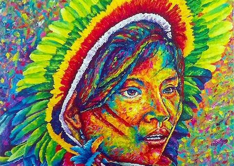 Exposição no TRT11 mostra diversidade indígena nos traços de Rubens Belém