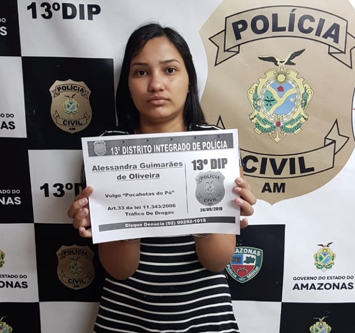 ‘Pocahontas do pó’ é presa suspeita de liderar ponto de drogas em Manaus