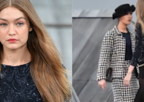 Vídeo: Comediante francesa invade desfile da Chanel e é retirada por Gigi Hadid