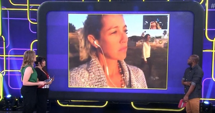 Luana Piovani dá patada em Fernanda Gentil ao vivo 