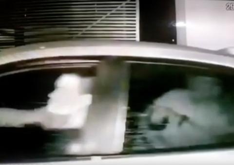 Vídeo: Sargento da PM e Mayc deixam condomínio supostamente com engenheiro em Manaus