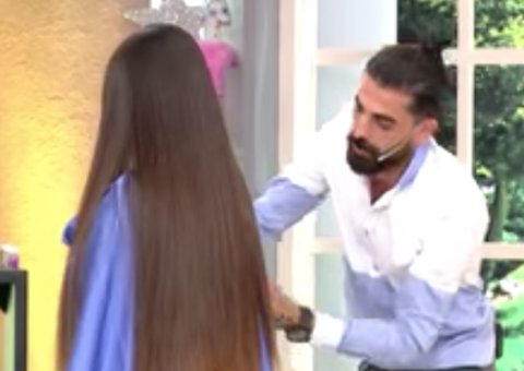 Vídeo: Mulher chora e desmaia após cortar cabelo em reality 