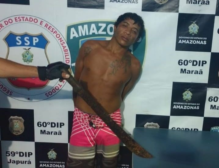 'Jason do Amazonas' é preso por ameaçar cortar frequentadores de praça no Amazonas