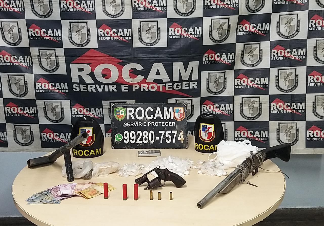 Homem é morto e armas são apreendidas em ação da Rocam em Manaus