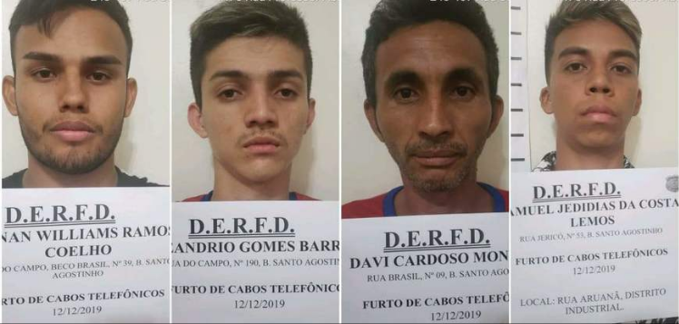 Em Manaus, grupo é preso suspeito de roubar cabos de cobre