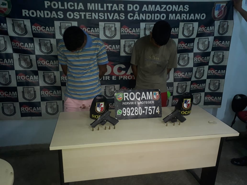 Em Manaus, dupla é presa com armas após denúncia de confronto entre facções