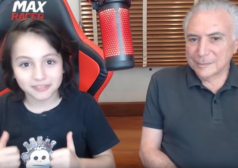 Michelzinho entrevista Temer em seu canal no YouTube e internet acha ‘fofo’
