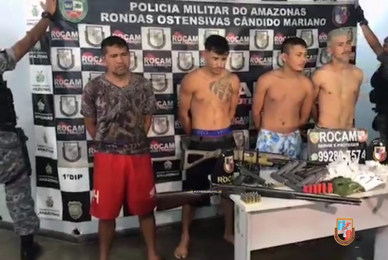 Com máscaras, grupo é preso enquanto se preparava para atacar facção rival em Manaus 