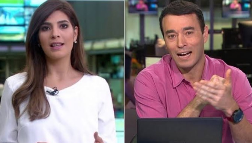 Jornalistas da Globo, André Rizek e Andreia Sadi são filmados em clima de intimidade 