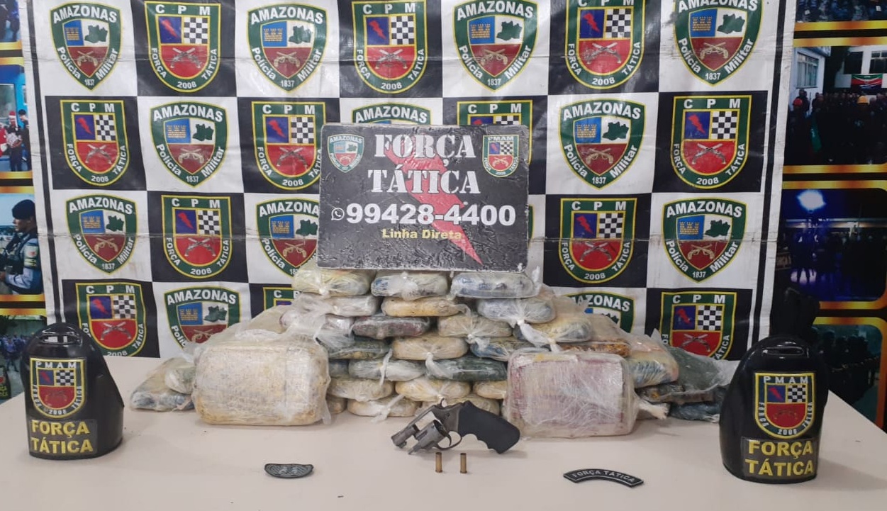Após confronto com criminosos, polícia apreende 40 Kg de drogas em casa em Manaus