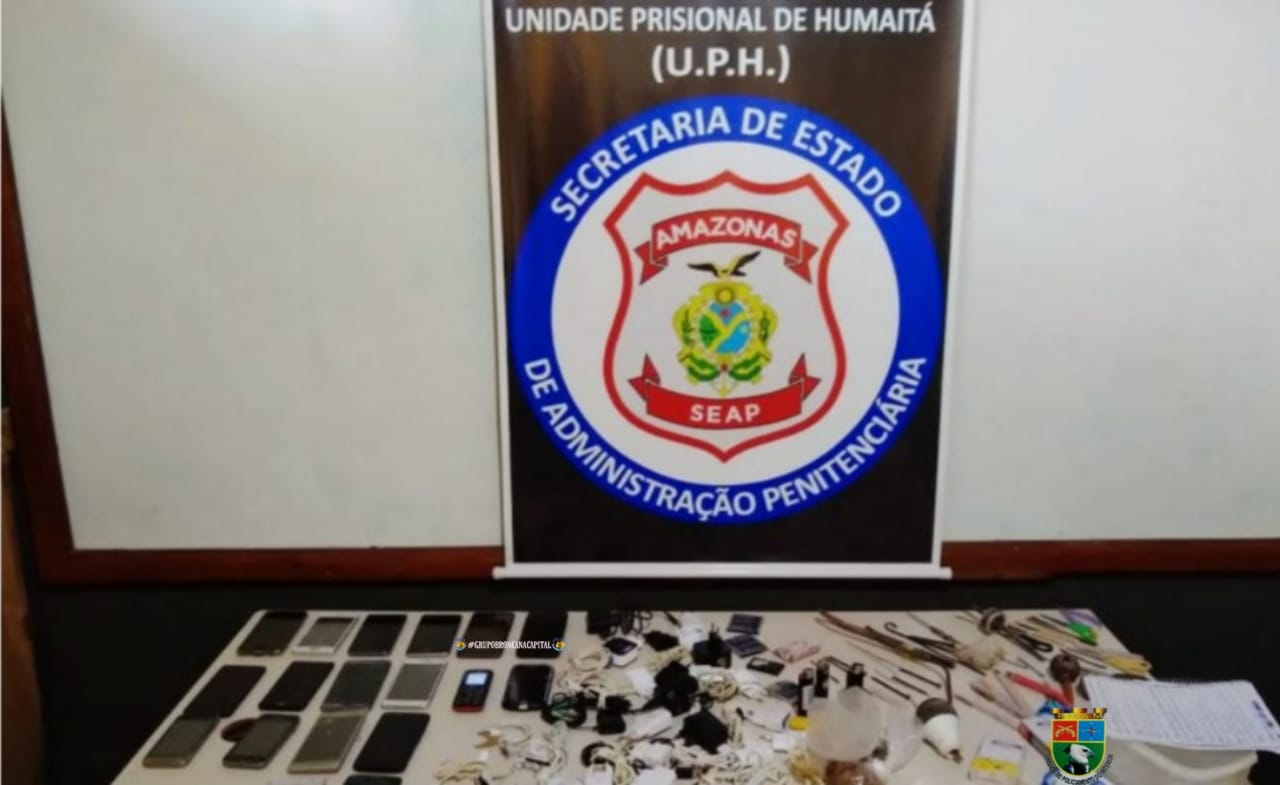 Após ameaças a policiais, armas e celulares são encontrados em presídio no Amazonas