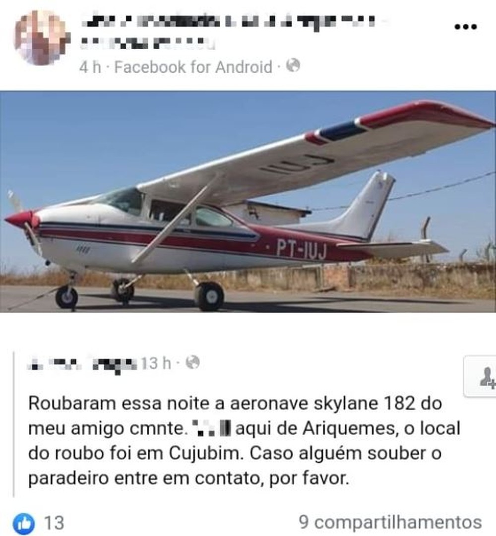 Homens encapuzados fazem seis pessoas reféns e roubam avião