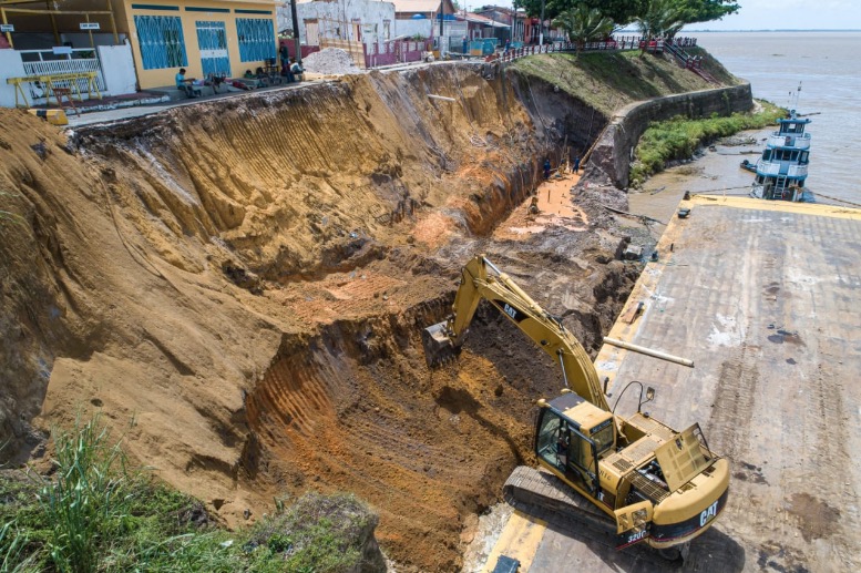 Parintins decreta situação de emergência por desabamento da orla 