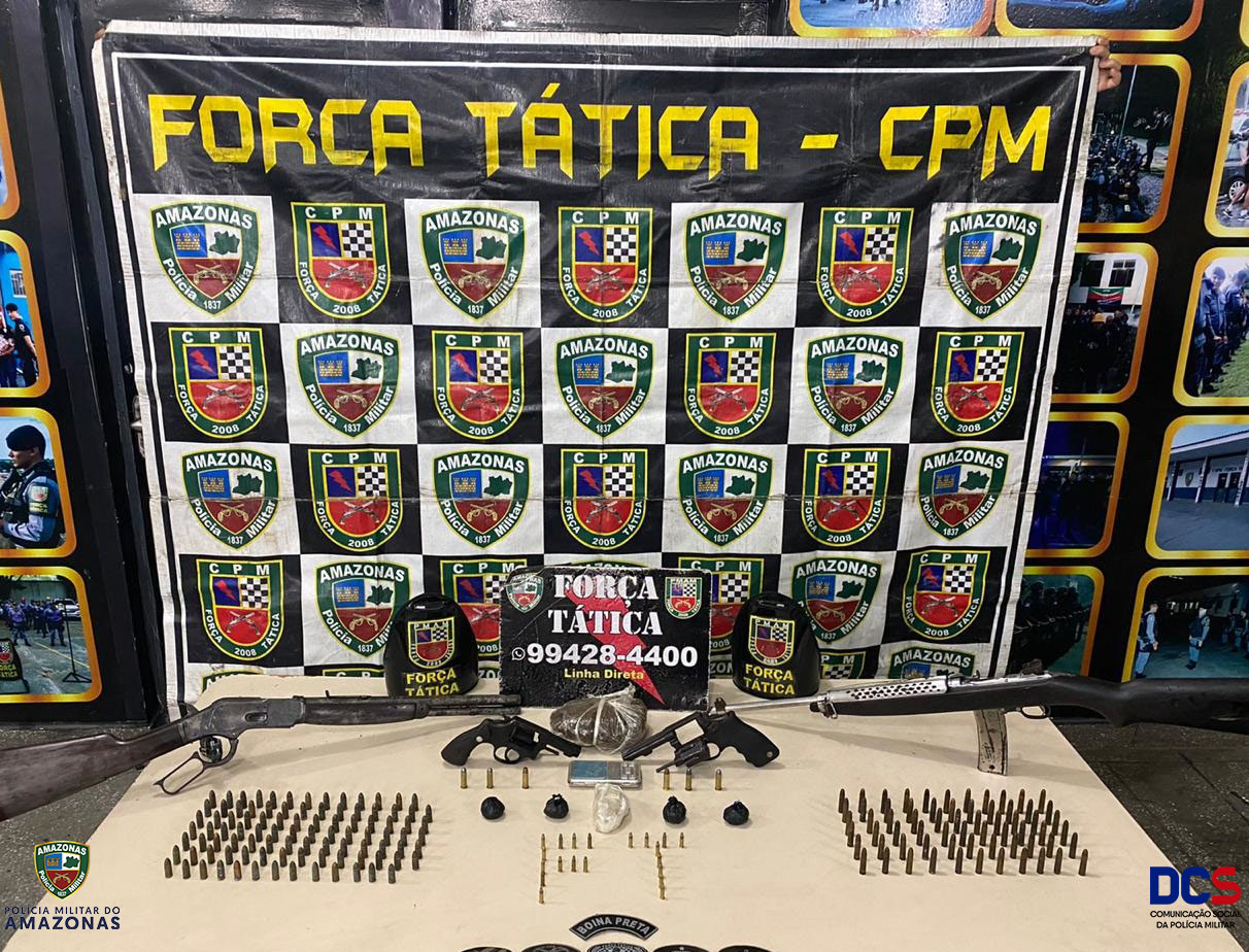 Trio é preso suspeito de tentar ataques à facção rival em Manaus