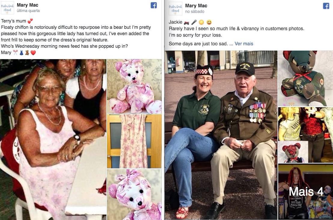 Jovem cria ursinhos de pelúcia feitos com roupa de pessoas mortas