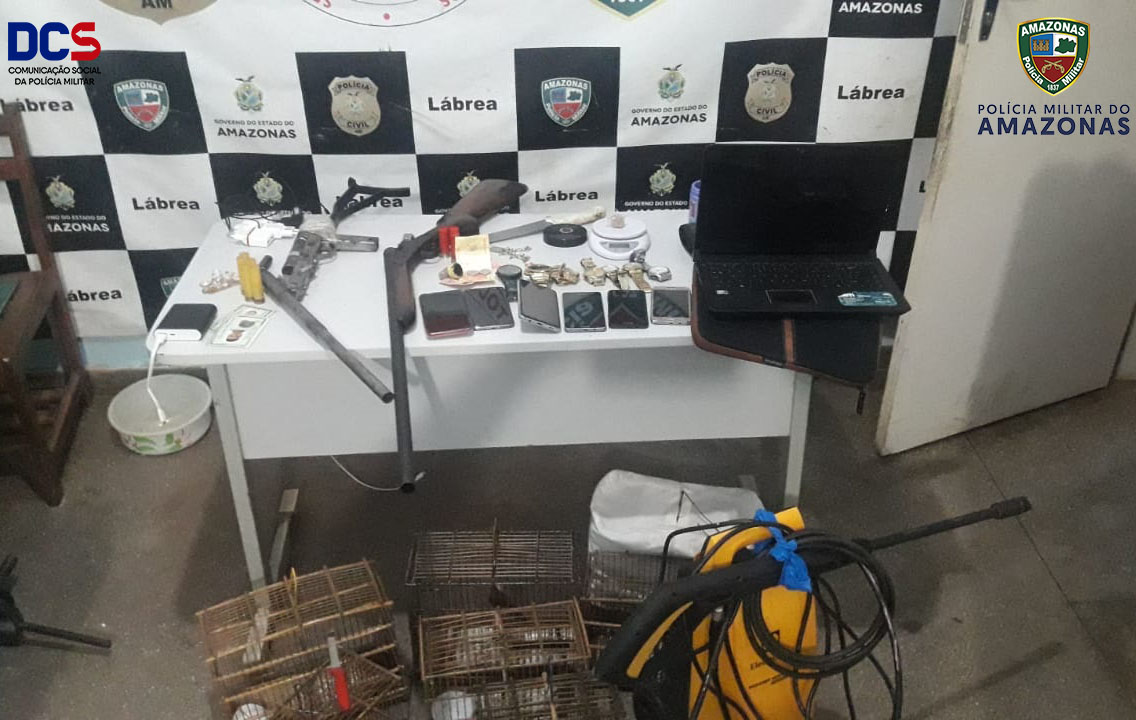 Polícia tira de circulação suspeitos de tráfico com armamentos e objetos roubados no Amazonas