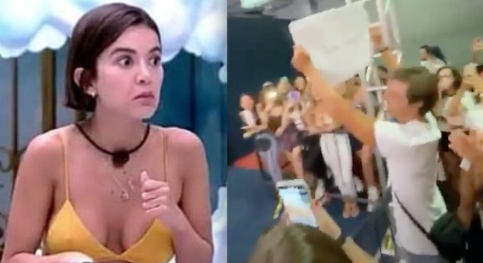 Namorado de Manu Gavassi vai para frente da casa de vidro e deixa recado para sister