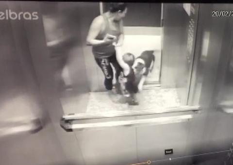 Vídeo mostra cachorro atacando bebê dentro de elevador de condomínio