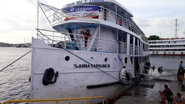 Sobe para três o número de mortos em naufrágio do Navio Anna Karoline no Rio Amazonas
