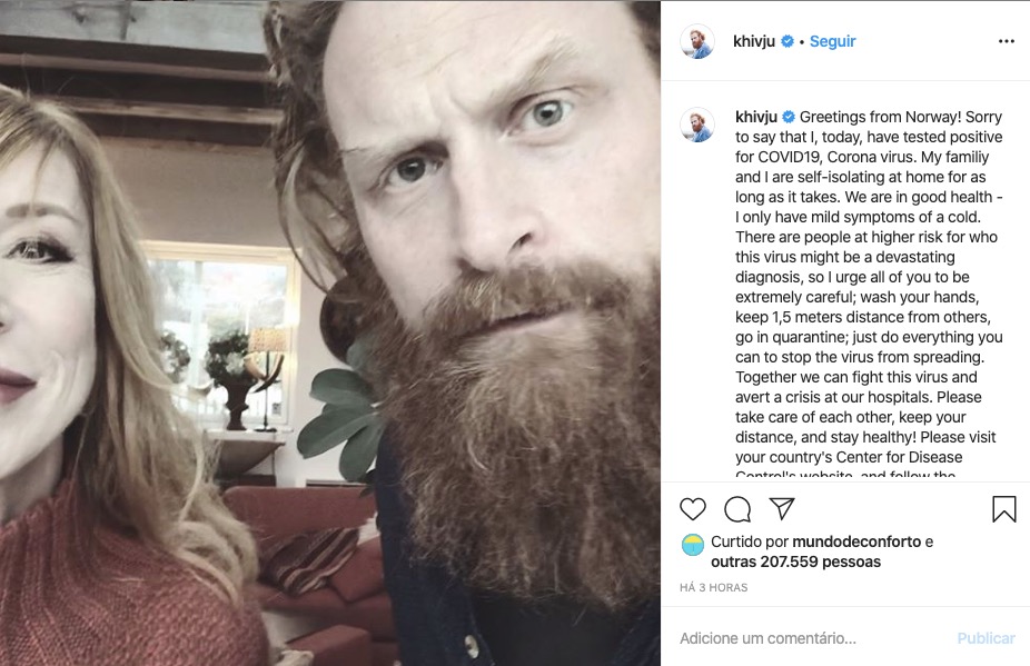 Kristofer Hivju, ator de Game of Thrones e The Witcher é diagnosticado com coronavírus