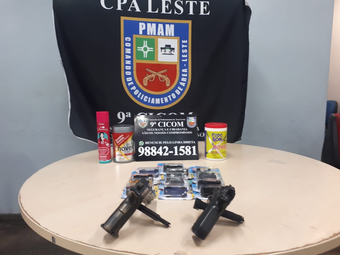 Suspeito é preso com armas de brinquedo após assaltar drogaria em Manaus