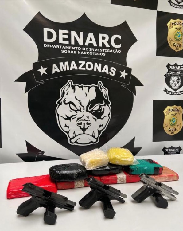 Homem é preso com armas e drogas avaliadas em R$ 100 mil em Manaus