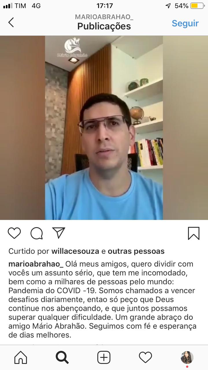 No Amazonas, vice-prefeito de Presidente Figueiredo diz estar com coronavírus e faz apelo