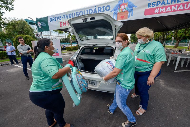 Manaus faz campanha para distribuir alimentos e produtos de higiene