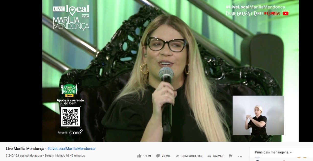 Live de Marília Mendonça bate recorde e ultrapassa Jorge & Mateus 