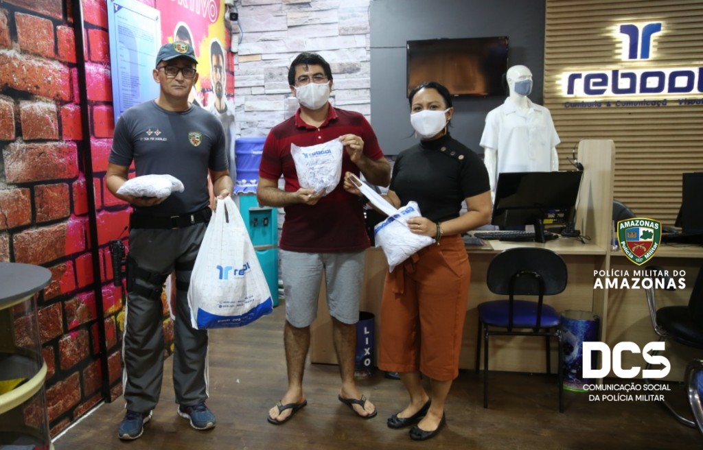 Empresa doa 800 máscaras de proteção para policiais militares do Amazonas