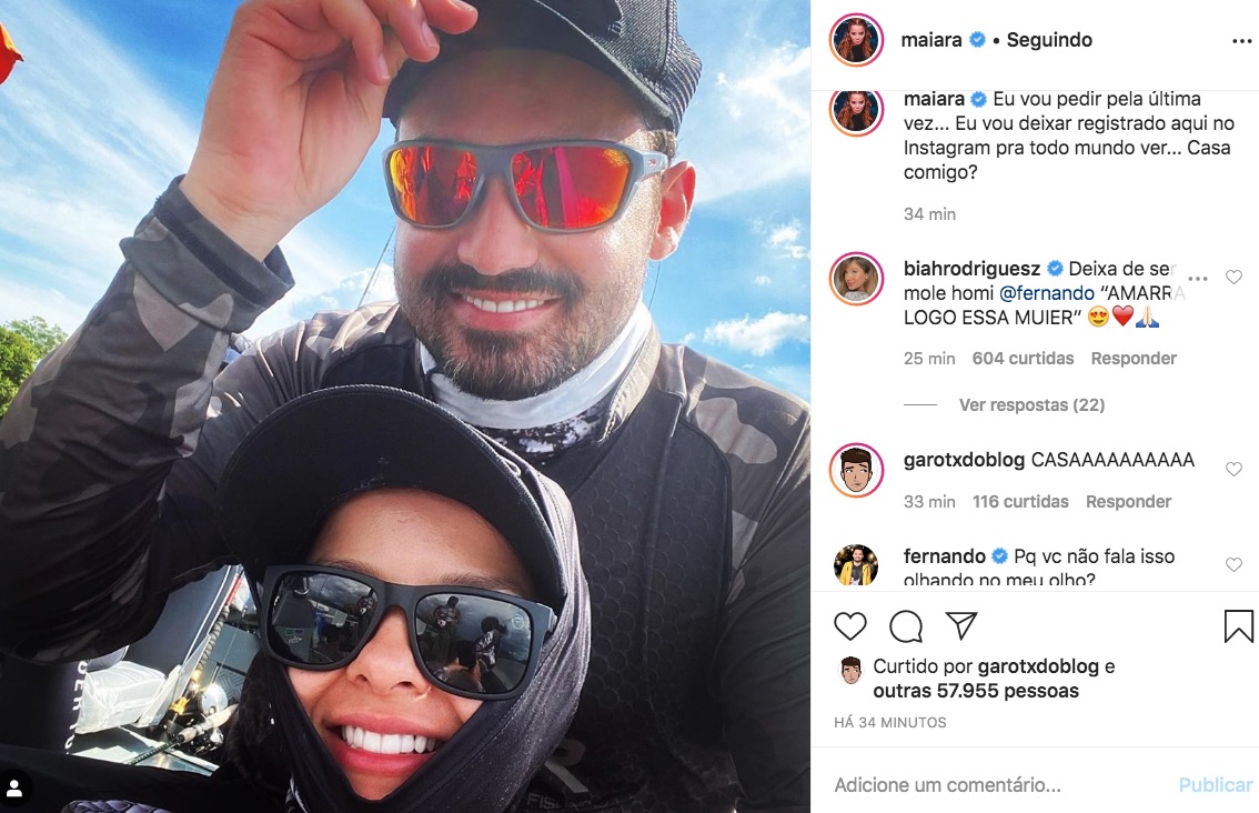 Maiara pede Fernando em casamento e sertanejo desvia de resposta