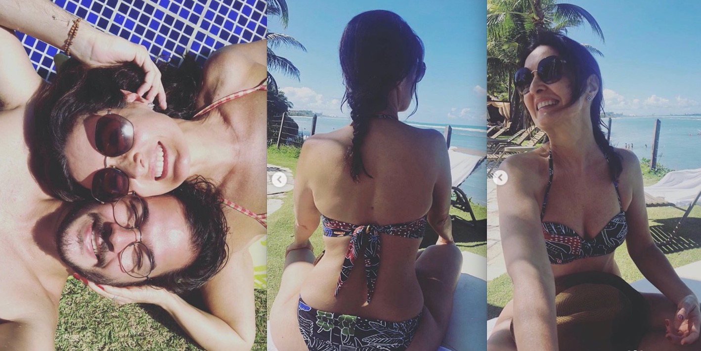 Fátima Bernardes aparece em foto rara de biquíni postada por Túlio Gadelha