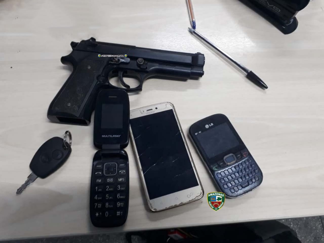 Dupla é presa e adolescente apreendido fazendo arrastão em carro na zona Norte de Manaus 