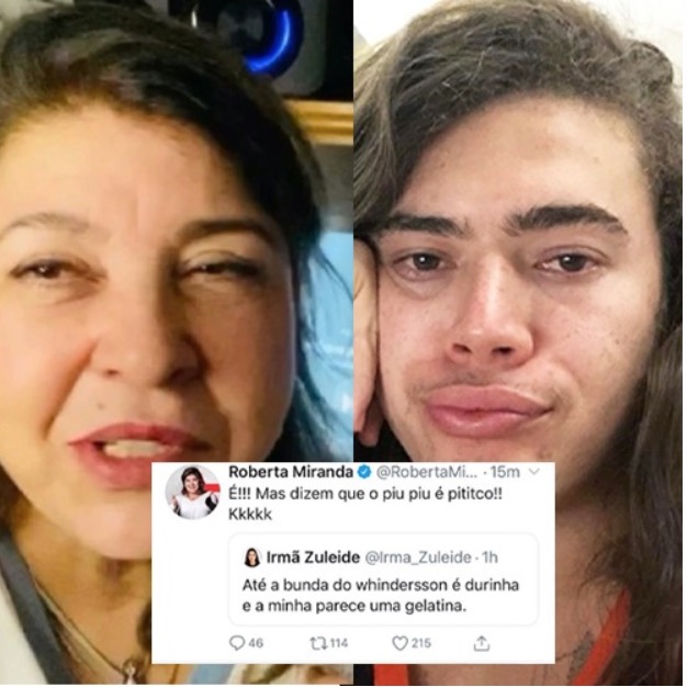 Roberta Miranda surpreende ao falar sobre tamanho do pênis de Whindersson Nunes