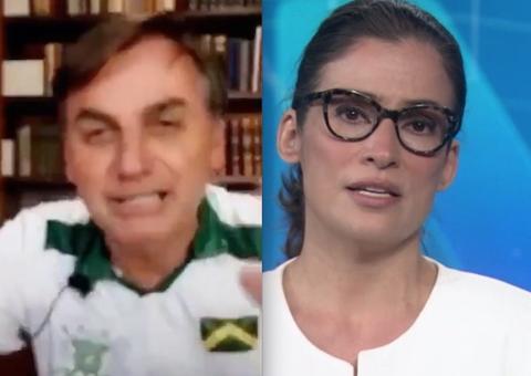 Reação de Renata Vasconcellos a piada de Bolsonaro rouba a cena no Jornal Nacional