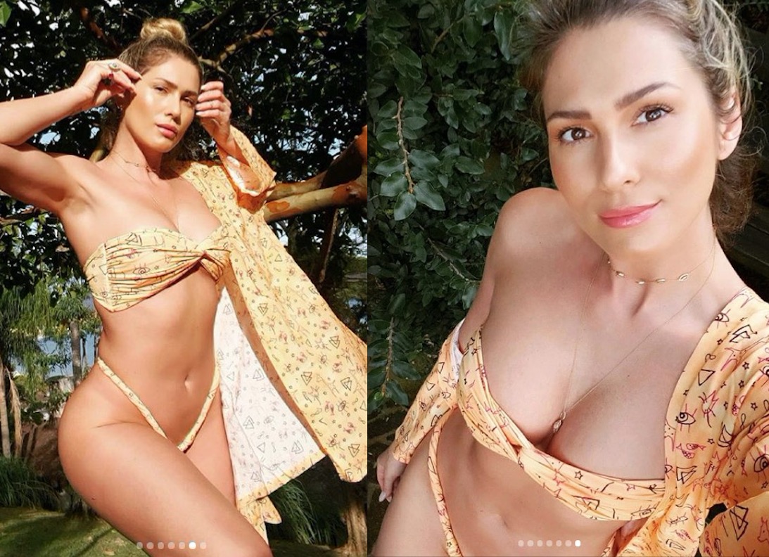 Lívia Andrade ostenta corpão a bordo de biquininho em dia de sol 