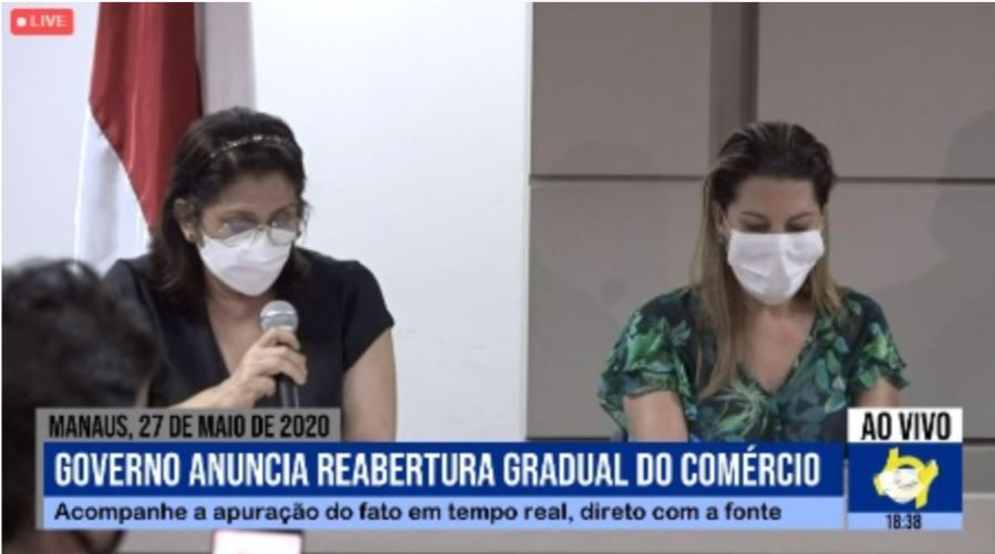 'Curva indica tendência de estabilidade', diz FVS em coletiva sobre reabertura do comércio no Amazonas